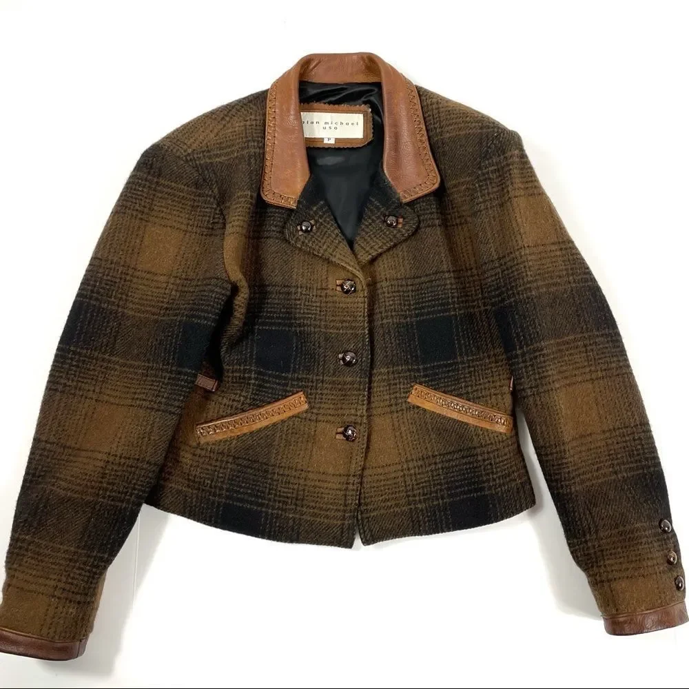 Vintage Alan Michael Western Plaid Blazer